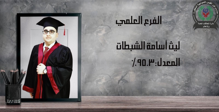 احمد الخضير يهنئ ليث الشبطات بالنجاح في الثانوية العامة