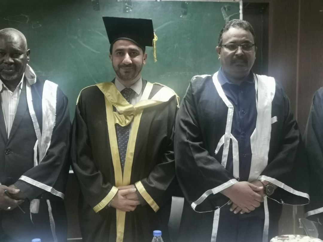 مبارك حصول احمد نايف القضاة على درجة الدكتوراه  في القانون العام بامتياز من السودان
