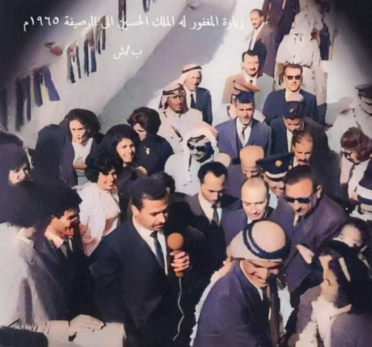 صورة من ذاكرة الوطن الراحل الملك الحسين بن طلال والتلهوني والعرموطي والمشير المجالي٠٠