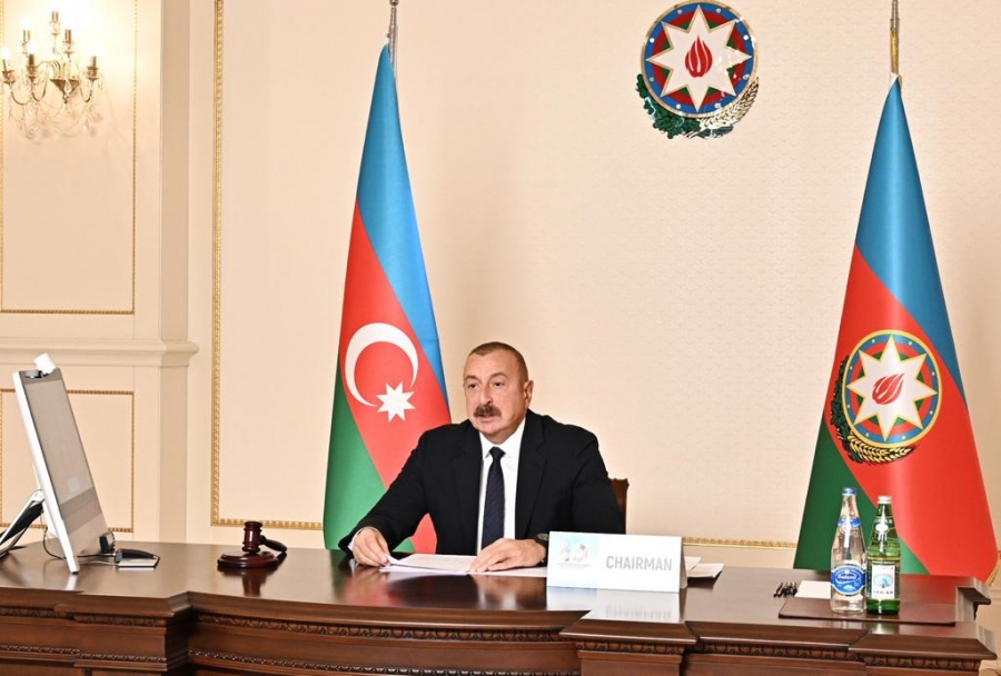 كلمة فخامة إلهام علييف، رئيس جمهورية أذربيجان، رئيس حركة عدم الإنحياز في الإفتتاح الرسمي للإجتماع رفيع المستوى عبر الإتصال المرئي