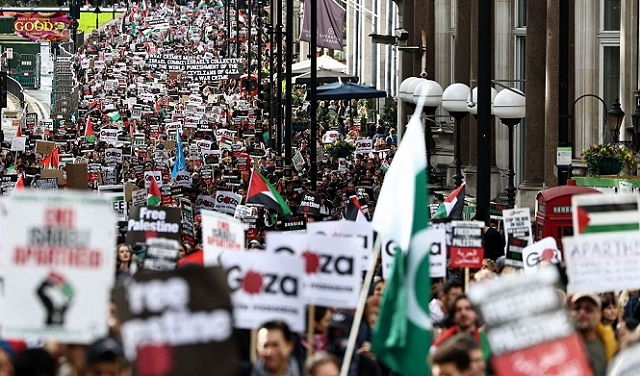 مظاهرات في بريطانيا لوقف الحرب على غزة